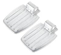 Genérico Reposapiés Diseño Sencillo y Fácil de Usar Color Plata para Silla de Ruedas de Metal Resistentes Par de Recambios para Mejorar la Movilidad Diaria