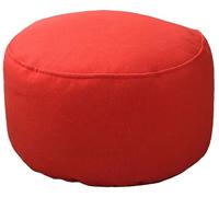 Genérico Reposapiés Otomano Redondo Pouf, Cojín Japonés Tatami Reposapiés Puf Respirable para Sala de Estar Dormitorio Estudio Decoración del Hogar,Rojo