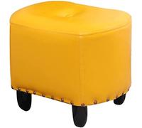 Genérico Reposapiés Reposapiés de Cuero de PU Taburete pequeño Retro Antiguo Taburete otomano Taburete de Dormitorio Vintage Americano Taburete bajo con Asiento Acolchado Silla de decoració