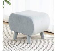 Genérico Reposapiés Reposapiés Puf Otomano Reposapiés de Tela Sofá Nórdico Reposapiés Cuadrado 4 Patas Marco de Madera Maciza Taburete para Pies Vestíbulo Banco de Zapatos, Silla Blanca par
