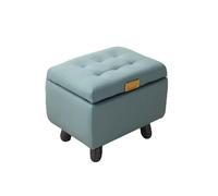 Genérico Reposapiés Tapizado con Botones Y Almacenamiento, Taburete De Tocador, Asiento Acolchado Cuero, For Sala Estar, Dormitorio(Color6)