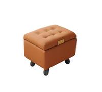 Genérico Reposapiés Tapizado con Botones Y Almacenamiento, Taburete De Tocador, Asiento Acolchado Cuero, For Sala Estar, Dormitorio(Color4)
