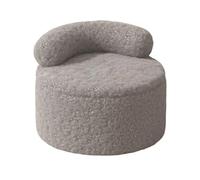 Generico Repose-Pieds Rond En Tissu Moelleux Avec Rangement - Puf Repose-Pieds En Tissu Bouclette, Puff Ottoman Avecc Pied Pin | Chambre À Coucher, Entrée Et Coin Toilette Avec Accessorie