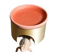 Genérico Reptile Cave - Clay, 2-in-1 Lizard Water Bowl | Leopard Gecko Feeding Bowl For Bearded Dragons Pet Parents Animal Lovers Nature, 4.13x4.13x2.56 Inches