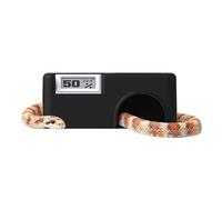 Genérico Reptile Cave, Large Resin Bearded Dragon, Frog Hideaway with Temperature and Humidity Sensor | Reptile Hideaway For Tank Habitat Snake Turtle Frog Amphibian Small Animals