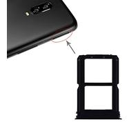 Generico Repuesto compatible con OnePlus 6T A6010 A6013 Redmi K50 Ultra Try Tray Bandeja alojamiento Porta Tarjeta Dual SIM Card SIM 1 + Ranura SIM 2 Lector (Negro)