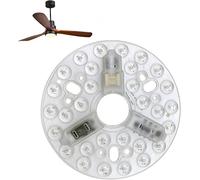 Genérico Repuestos de ventiladores de techo,Kit de Luz LED del Ventilador de Techo de 5.3 Pulgadas-Panel de Modernización LED Redondo de 15 W, 3CCT Dimmable,Función de Memoria, 95-265V-Reemplazo del