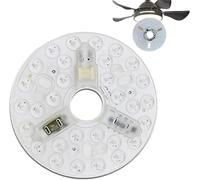 Genérico Repuestos de Ventiladores de Techo, Reemplazo de Luz LED de Ventilador de Techo 15W 3CCT Dimmable Kit de Modernización con Función de Memoria Base de Aluminio Universal Compatible
