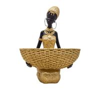 Genérico Resin African Tribal Statue - Woman Figurita | Desk Art