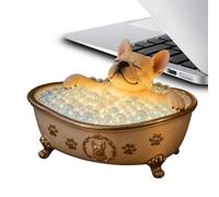Genérico Resin Animal Figurines, LED Ornament, Bathtub Statue, Desk Light, Home Decor, Apartment Office, Living Room Bedroom, Study Bookshelf for Women Men Renters Homeowners