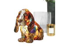 Genérico Resin Animal Nightlight - Dog Shaped Table Lamp | Soft Glow Nursery Bedside Decor | Cute Silicone, Dimmable, Touch Control, Rechargeable, Kids' Room