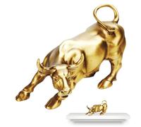 Genérico Resin Bull Figurilla - Decoración de Wall Street, Oficina de Escultura | Ornamento Inspirado en Las Operaciones en Acciones, decoración de Icono financiero