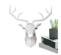 Genérico Resin Deer Wall Decor - 3D Animal Sculpture Hanging Ornament, Fade Proof Home Decoration Art Piece, Elegant Interior Wall Accent | Ideal For Hallway Bedroom Lounge Dining Space And Stylish