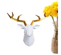 Genérico Resin Deer Wall Decor - 3D Animal Sculpture Hanging Ornament, Fade Proof Home Decoration Art Piece, Elegant Interior Wall Accent | Ideal For Hallway Bedroom Lounge Dining Space And Stylish
