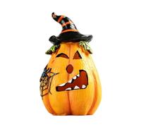 Genérico Resin Halloween Pumpkin Decor, Fall Harvest Pumpkin Figurines For Table Centerpieces, Farmhouse, Living Room, Garden & Patio Decorations
