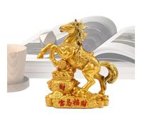 Generico Resin Horse Statue - 13x5x14cm Size, Tabletop Ornament, Chinese Horse | Elegant Craftsmanship, Home Decor Figurine For Living Room, Bedroom, Bookshelf, Cabinet, Mantel, Holidays