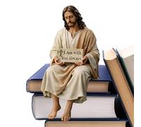 Genérico Resin Jesus Figurine - Resin 12cm | Spiritual Hand Painted Statue, Inspirational Religious Memorial Figurine | For Prayer Birthday Party Home Offices Desk Bedroom Living Room Mantel Shelf