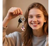 Genérico Resin Jesus Keyring - Cute Keychain Charm, Backpack Figure Pendant, Small Christian Accessory, Faith Inspired Key Chain | Mini Jesus Charm Gift, Ideal for Kids Boys Girls Teens Children Son