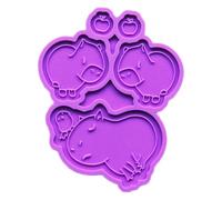 Genérico Resin Mold - capybaras Silicone Cast, Epoxy Craft Mould, 3.15x2.36 inches Keyring Pendant Design | Handmade Jewelry Accessories Kit, Flexible Decorative Charm Creator