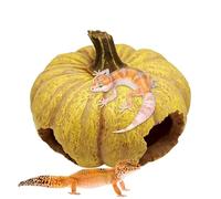 Genérico Resin Reptile Cave, Pumpkin Hideaway Shelter, 7.09x7.09x4.33 Inches Reptile Cave with Feature, Resin Material, with Natural Design, Tank Habitat for Bearded Dragon and Lizard