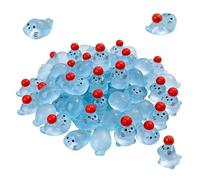 Genérico Resin Seal Figurine - Glow In Dark Marine Animal Decorative Ornament Miniature Craft Model | Cute Desktop Landscaping DIY Decor Piece For Fairy Garden Aquarium Home Office Display