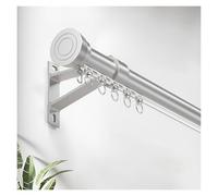 Genérico Resistentes Riel De Cortina De Pared, Barra Romana De Aluminio, Barra De Cortina Silenciosa para Cortina De Ducha con Remates De Tapa, Separación De Habitaciones(Gray,550cm(5 * 110cm))