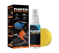 Genérico restaurador de Ajuste de Coche, 50 ml Agente de renovación Anti-UV, con Esponja renovadora salpicadero, para salpicadero Volante, Camiones tapicería Moto Camping-Car