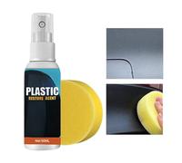 Genérico Restaurador de Goma | 50 ml Solución Renovadora Negra,con Esponja Restaurador Interior Coche,para Salpicadero Volante Reposabrazos Camiones Tapicería Moto