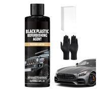 Genérico Restaurador de Molduras Negras - Pulidor De Salpicadero 100ml | Abrillantador Automotriz con Guantes y Esponja - Restauración del Brillo para Salpicadero y Molduras Interiores Negras