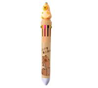 Genérico Retractable Capybara Pen - 10-In-1 Multicolor Pen For Students For Fun And Functional Writing, Cute Animal Design With Smooth Ink Flow, School Home Work Office Supplies