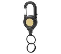 Genérico Retractable Keychain Heavy Duty, Carabiner Keyring with Steel Cord, Badge Holder Keychain for Men and Women, Outdoor, Camping, Hiking, Travel Use