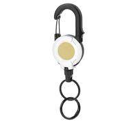 Genérico Retractable Keychain Heavy Duty, Carabiner Keyring with Steel Cord, Badge Holder Keychain for Men and Women, Outdoor, Camping, Hiking, Travel Use