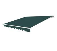 genérico Retractable Outdoor Awning, Outdoor Terrace Awnings with Manual Crank and Adjustable Angle 5-35°, UV Protection, Waterproof Awning for Balcony Terrace Window (400 x 250 cm, Green)