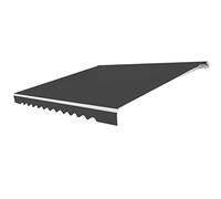 genérico Retractable Outdoor Awning, Outdoor Terrace Awnings with Manual Crank and Adjustable Angle 5-35°, UV Protection, Waterproof Awning for Balcony Terrace Window (400 x 250 cm, Grey)