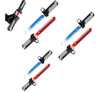 Genérico Retractable Plug-in Lightsaber Toy, Fingertip Rotation Double-Bladed 2-in-1 Red & Blue LED Light Sword, Retractable Plug-in Design, Suitable Family Game Holiday Part, Presenting Gifts (3PCS)
