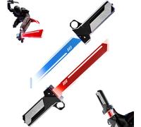 Genérico Retractable Plug-In Lightsaber Toy, Ultimate Double-Bladed Glory, Dual-Color Led, Red & Blue Extendable Lightsaber Mode, Motion-Activated Retractable Lightsabers Toy (1PC)