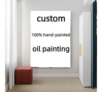 Genérico Retrato Personalizado A Partir De Una Foto, 100% Pintado A Mano, Pintura Al Óleo Sin Marco, Retrato Personalizado De Familia, Mascota O Pareja, Regalo Único Para Aniversario, Boda, Cump