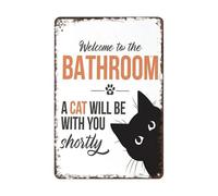 Genérico Retro Bathroom Decorations - Antique Wall Posters | 20x30cm Bathroom Wall Decor for Dorms, Metal Funny Bathrooms Walls Art with Rustic Finish, Toilet Poster, Toilets Decoration for Home