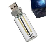 Genérico Retro Car Touch Light - USB Bottle Style Ambient Lamp, Automotive Charging Interface, Energy Saving Night LED Lamp, Interior Decorative Atmosphere Lighting for Car Hallway Bedroom Office Use