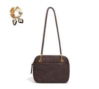 Genérico Retro Casual Boston Bag, Women's Suede Woven Shoulder Bag Purses, Large Vegan Leather Braided Elegant Hobo Satchel