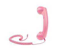 Genérico Retro Corded Handset, Type C Phone Receiver, Compact Size Microphone Adapter with Plug and Play Connection, Vintage Style Handset, Classic Communication Design, Phone Accessory for Home