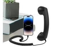 Genérico Retro Corded Handset, Type C Phone Receiver, Compact Size Microphone Adapter with Plug and Play Connection, Vintage Style Handset, Classic Communication Design, Phone Accessory for Home