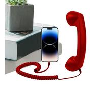 Genérico Retro Corded Handset, Type C Phone Receiver, Compact Size Microphone Adapter with Plug and Play Connection, Vintage Style Handset, Classic Communication Design, Phone Accessory for Home