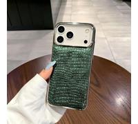 Genérico Retro Crocodile Texture Synthetic Protective Case for iPhone 17/16/15/14/13 Pro MAX,Full Body Rugged Shockproof Protection Cases with Camera Lens Protector