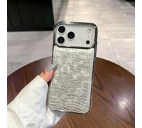 Genérico Retro Crocodile Texture Synthetic Protective Case for iPhone 17/16/15/14/13 Pro MAX,Full Body Rugged Shockproof Protection Cases with Camera Lens Protector