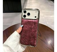 Genérico Retro Crocodile Texture Synthetic Protective Case for iPhone 17/16/15/14/13 Pro MAX,Full Body Rugged Shockproof Protection Cases with Camera Lens Protector