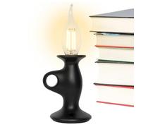 Genérico Retro Desk Lamp - Cordless Rechargeable LED With Stepless Dimming, Vintage Candle Style Table Lamp For Restaurant, Bar, Bedroom & Bedside Home Decor | 3-Color Modes