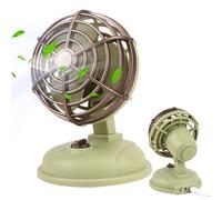 Genérico Retro Desktop Fan, Vintage Decor Mini Fan - Quiet Cooling with Strong Winds for Offices, Bedroom, Travel Introduce the Silent Bedside Fan