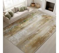 Genérico Retro & Elegante Alfombra Fina de 60 x 100 cm | ArcoírisShaggy Alfombras Salon para Pasillo Baño Oficina Lavandería Habitación Niños | Rústico Abstracto Oro Elegante Felpudo Microfibra