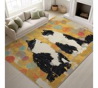 Genérico Retro & Elegante Alfombra Fina de 60 x 100 cm | MulticolorShaggy Alfombras Salon para Pasillo Baño Oficina Lavandería Habitación Niños | Vintage Animales Gatos Romántico Felpudo Microfibra